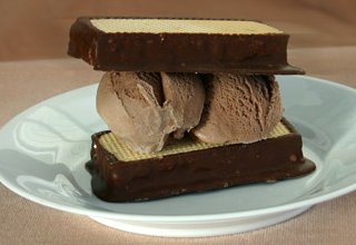 giant chocolate ice cream sandwich