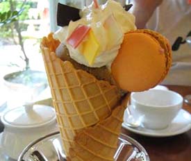 sundae in a waffle cone