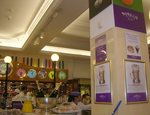 inside morelli's gelato ice cream parlor