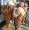 4 waffle cones