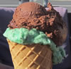 Mint choc chip and chocolate flavor