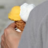 Coconut and mango cone