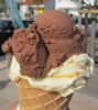 vanilla caramel and chocolate ice cream