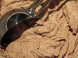 freshly made chocolate ice cream