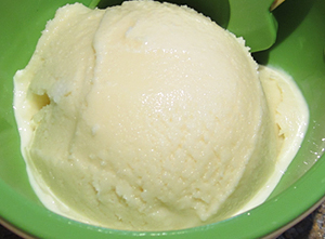 vanilla ice cream made with extract