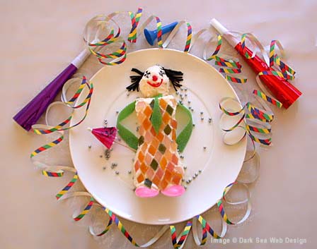 ice cream clown sculpture