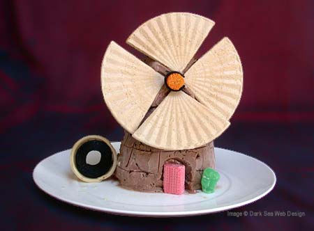 ice cream windmill sculpture