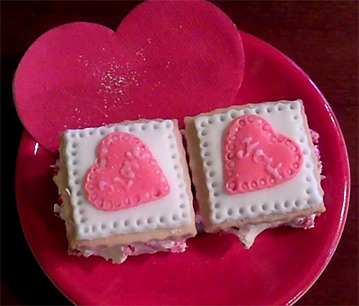 valentine ice cream sandwich